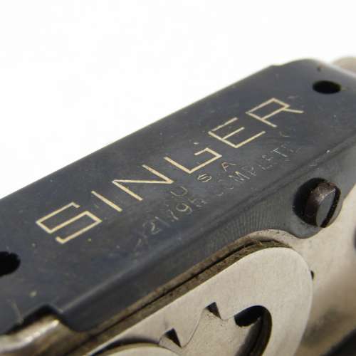 Vintage Singer serving Machine buttonhole attachment tool in box