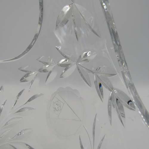 Beautiful cutglass crystal fruit bowl - small clip on rim