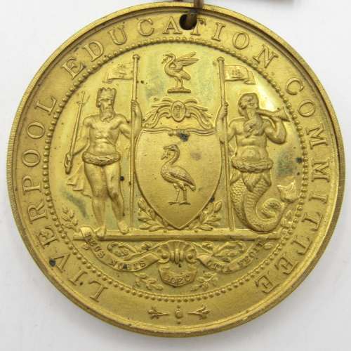 Medal awarded to John Soverby in 1905 for attendance and good conduct