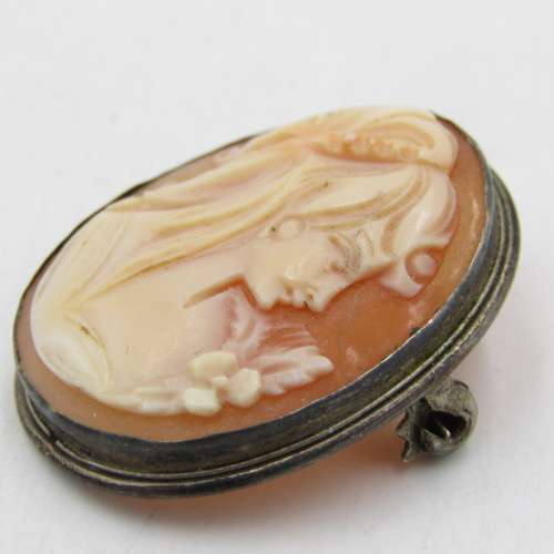 Vintage cameo set in 800 silver