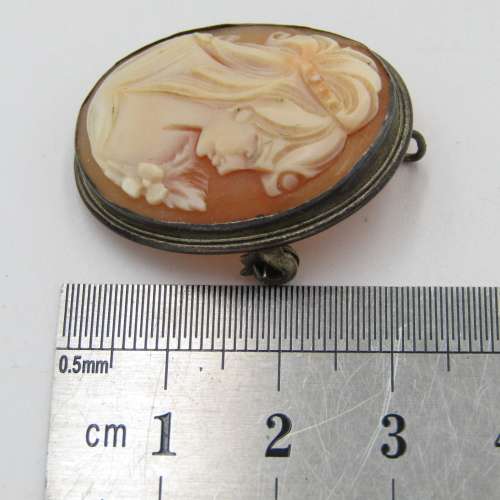 Vintage cameo set in 800 silver