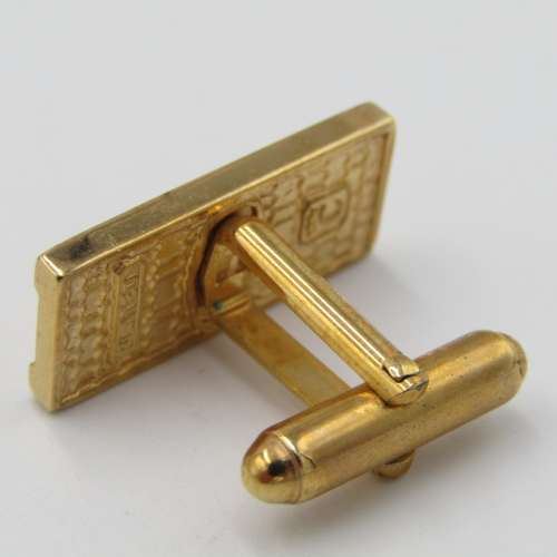 Pair of Bankfin gold coloured cufflinks