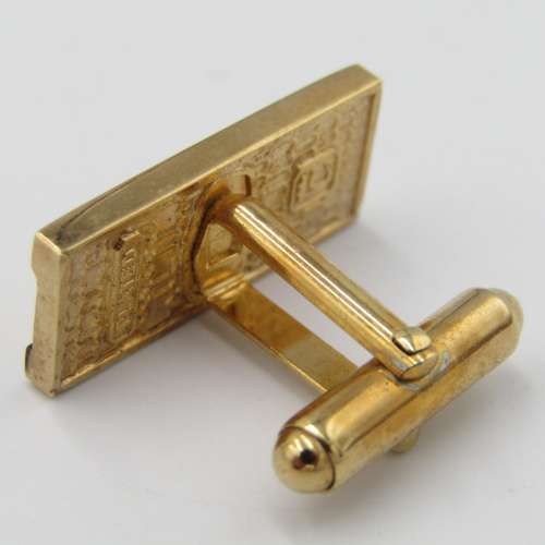 Pair of Bankfin gold coloured cufflinks