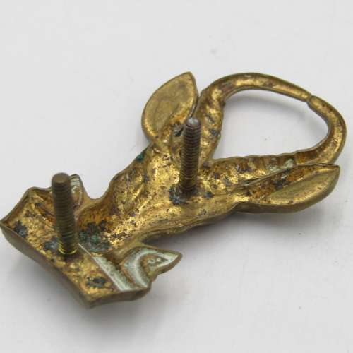 Set of SA Infantry brass cap and collar badges