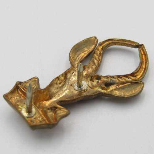 Set of SA Infantry brass cap and collar badges
