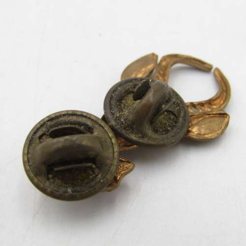 Pair of SA Infantry brass collar badges