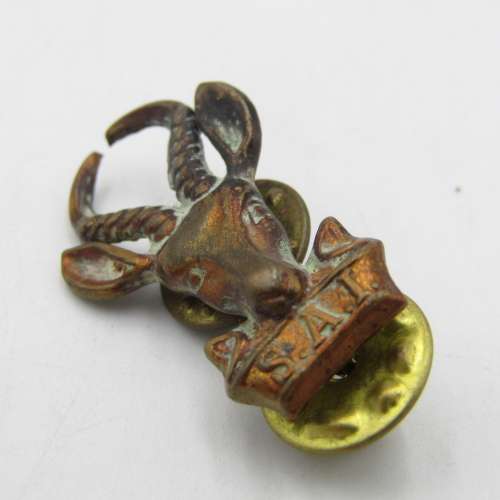 Pair of SA Infantry brass collar badges