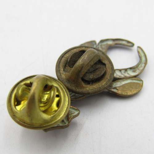 Pair of SA Infantry brass collar badges