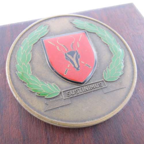 SA Army Headquarters plaque issued to commandant PDU Stegman 1987-1992
