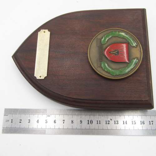 SA Army Headquarters plaque issued to commandant PDU Stegman 1987-1992