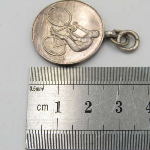 1931 Sterling silver cycling fob medallion for the fastest time
