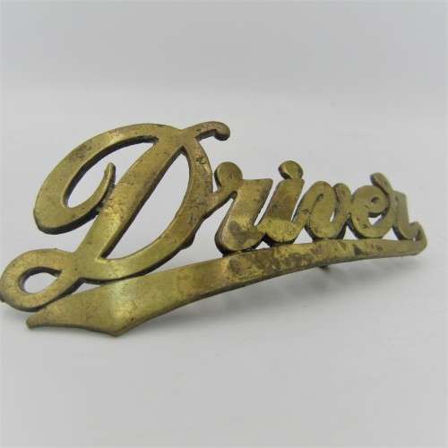 Antique Driver brass shoulder title - possibly SA Railways