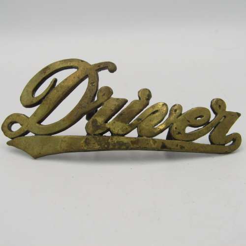 Antique Driver brass shoulder title - possibly SA Railways