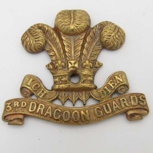 Royal 3rd Dragon Guards cap badge with shoulder title