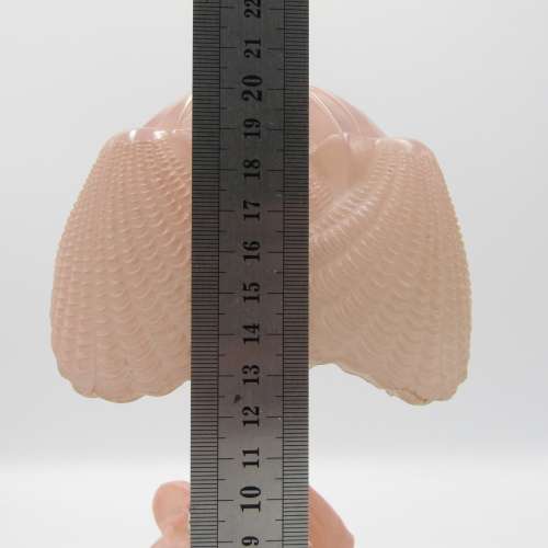 Vintage Pink Glass lady Boudoir table lamp with trinket holder - needs re-wiring - some chips
