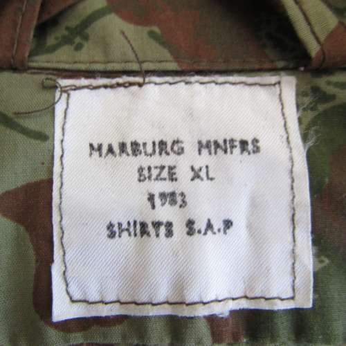 Old Police Koevoet Camo Pattern long sleeve shirt - Size XL