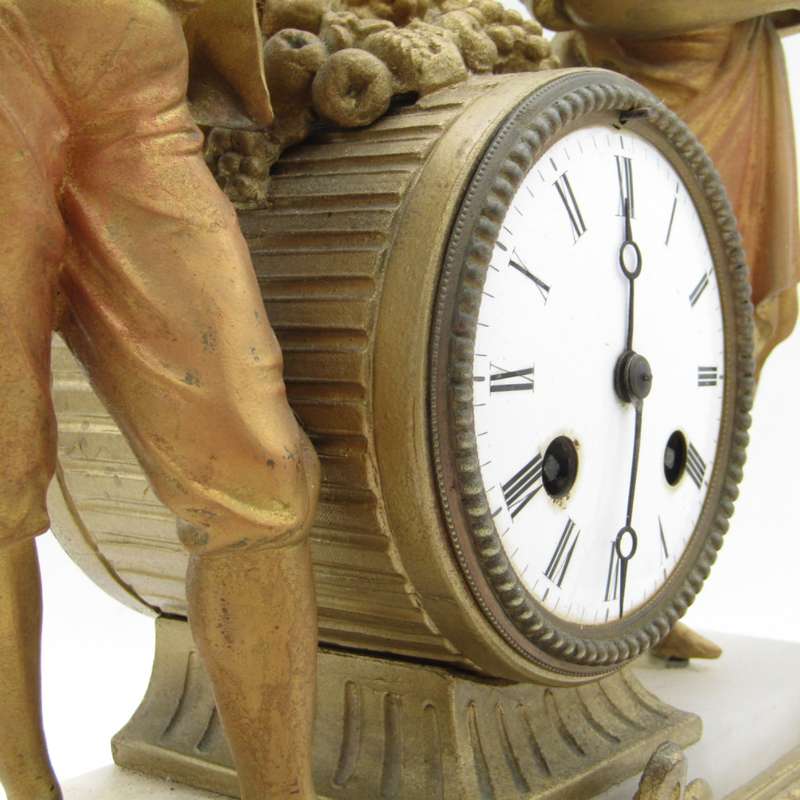 1880`s French Bronze Vintners mantel clock