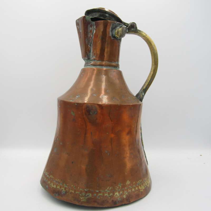 Antique Middle Eastern Arabic hammered copper coffee pot