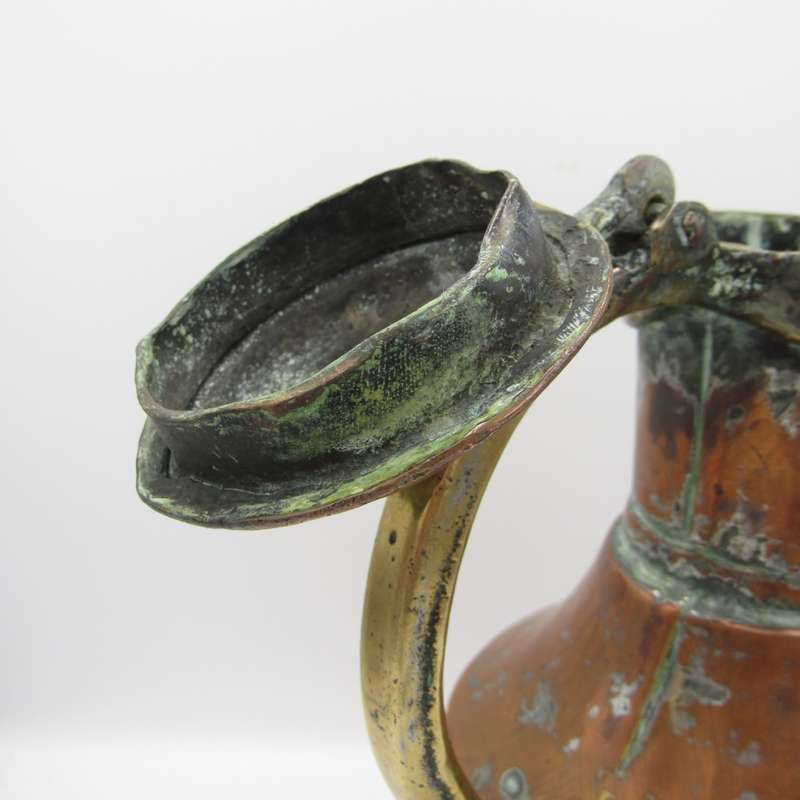 Antique Middle Eastern Arabic hammered copper coffee pot