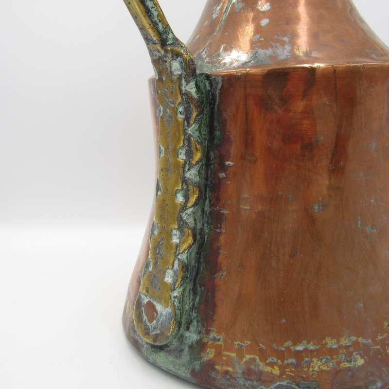Antique Middle Eastern Arabic hammered copper coffee pot