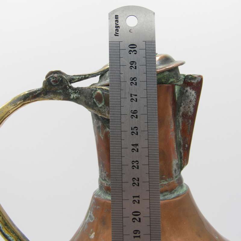 Antique Middle Eastern Arabic hammered copper coffee pot