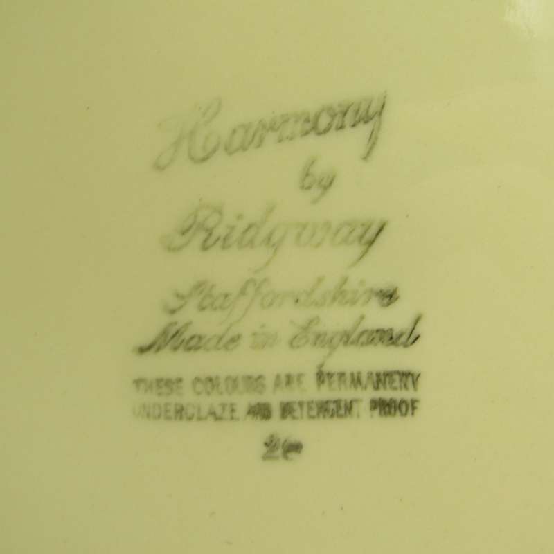 Vintage Harmony by Ridgway porcelain plate with silverplated design