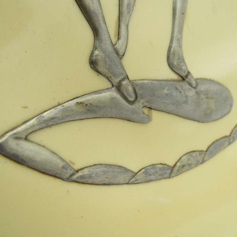 Vintage Harmony by Ridgway porcelain plate with silverplated design