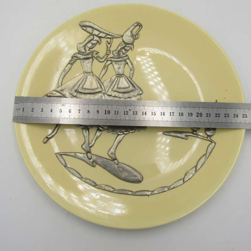 Vintage Harmony by Ridgway porcelain plate with silverplated design