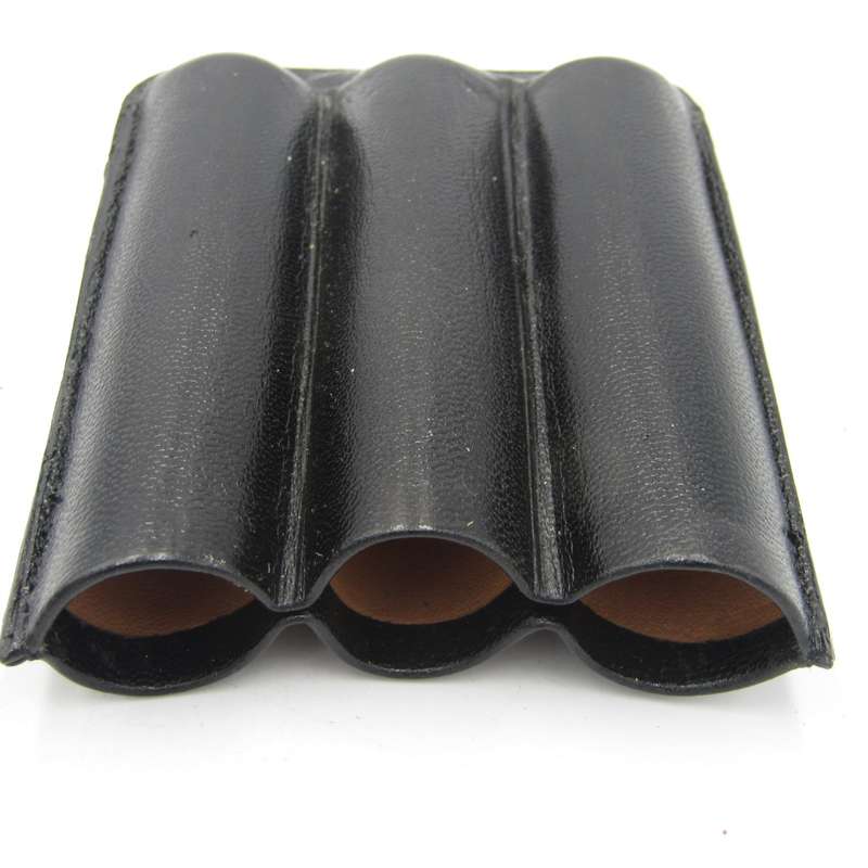 Vintage Leather 3 cigar travelling pouch
