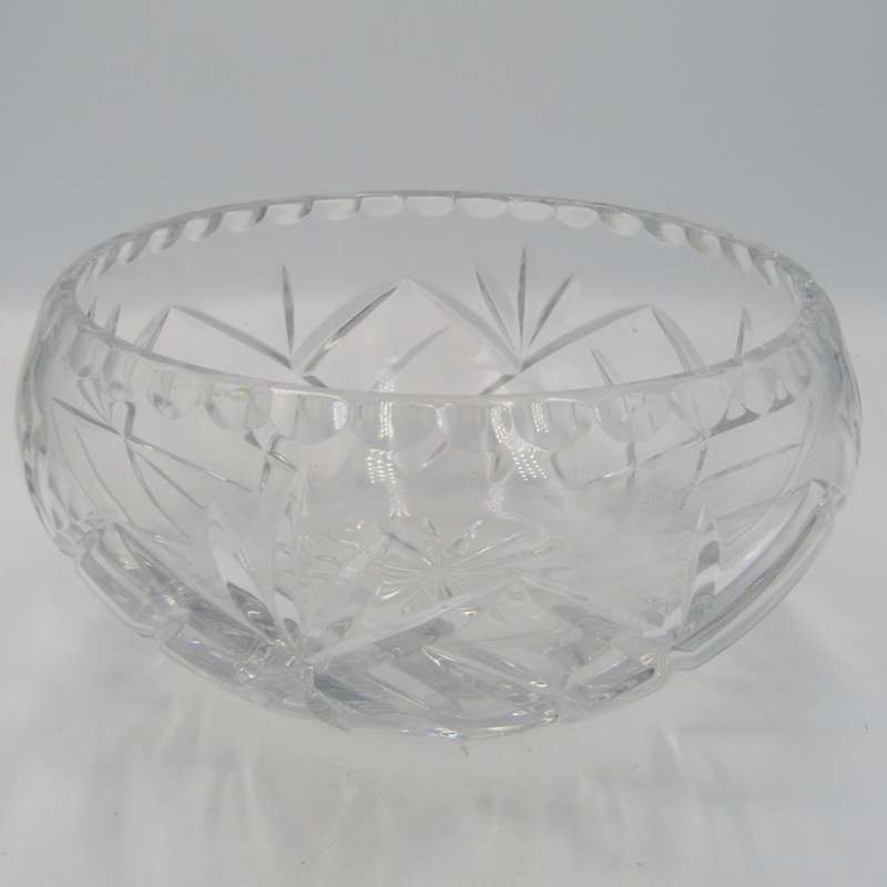 Vintage Crystal glassware bowl - BJ crystal makers mark
