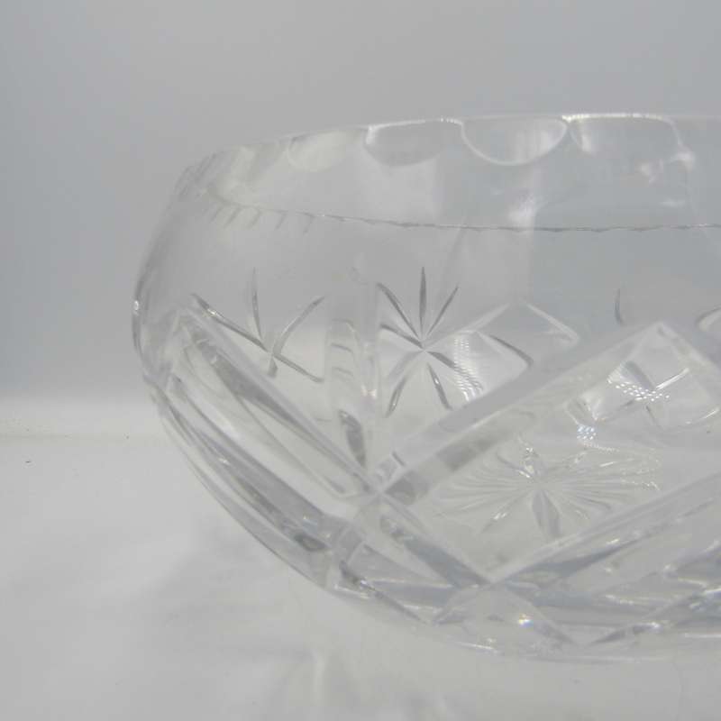 Vintage Crystal glassware bowl - BJ crystal makers mark