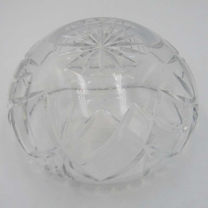 Vintage Crystal glassware bowl - BJ crystal makers mark