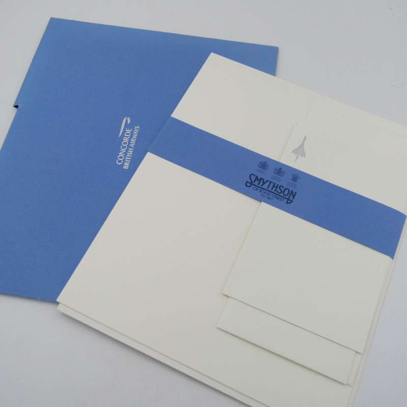 Original British Airways Concorde passenger stationery set with pen - still sealed
