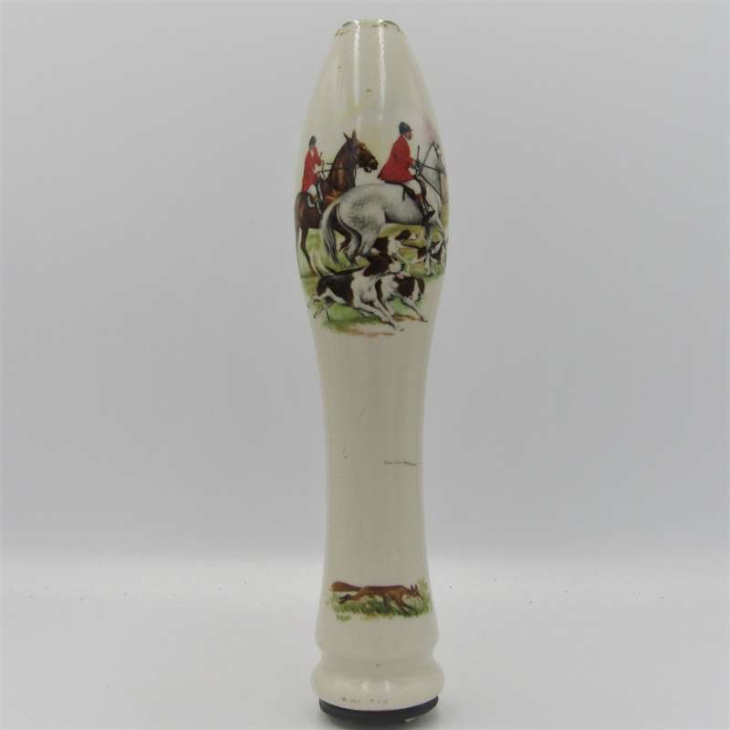 Vintage Fox hunting beer pull ceramic beer tap handle
