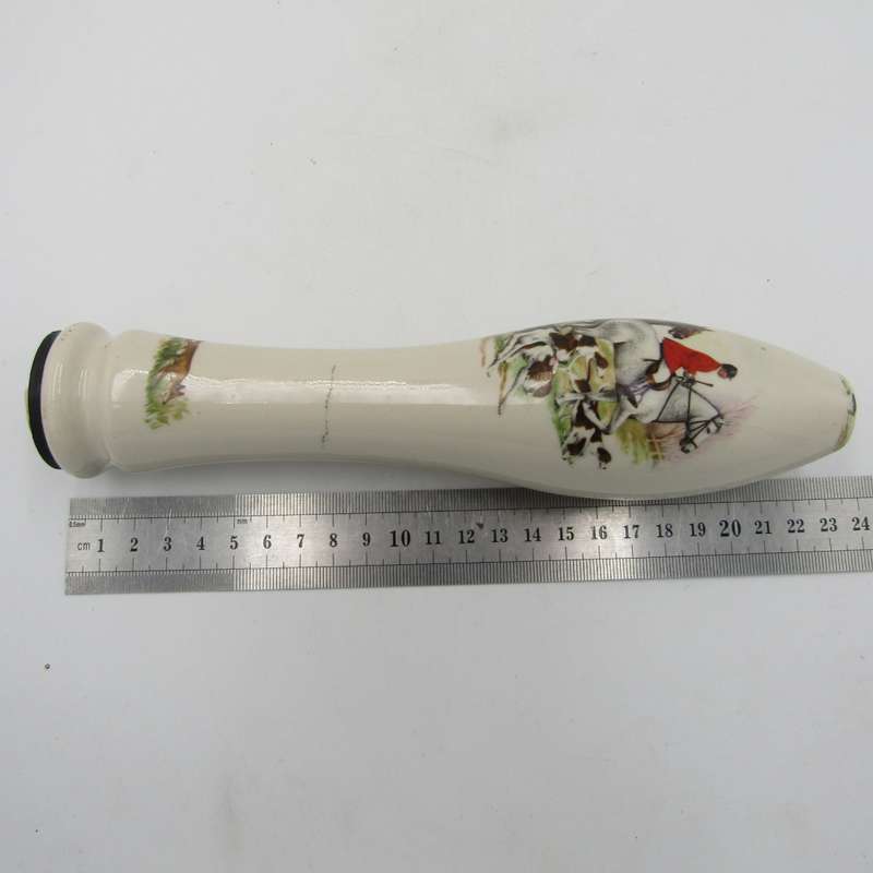 Vintage Fox hunting beer pull ceramic beer tap handle