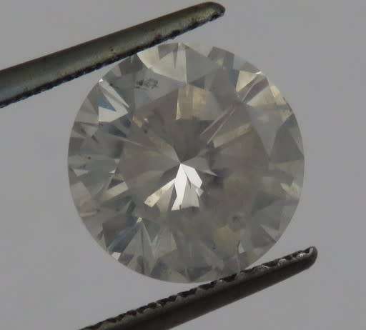 Natural Round Brilliant diamond of 2,725ct with GEMLAB certificate - colour N, I3