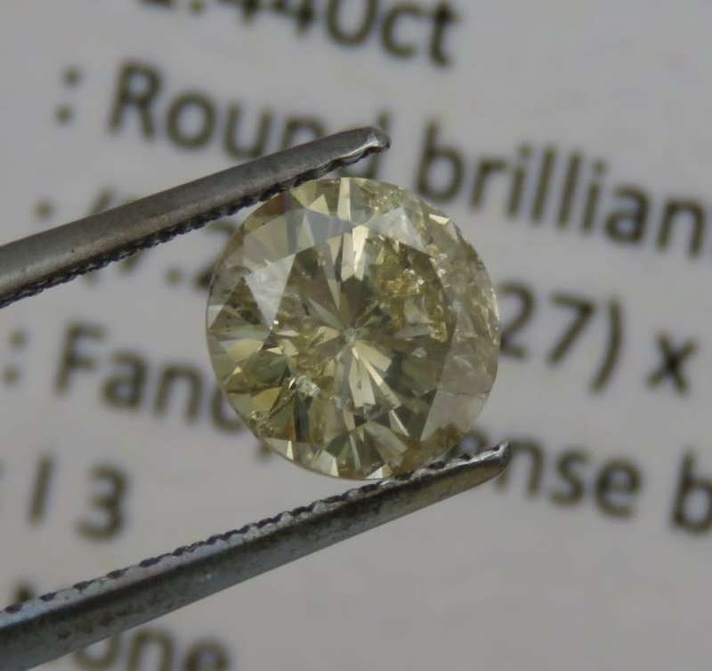 Natural Round Brilliant diamond of 1,440ct with GEMLAB certificate