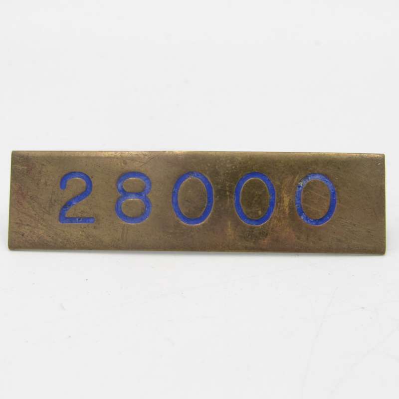 Old Police number breast badge #28000