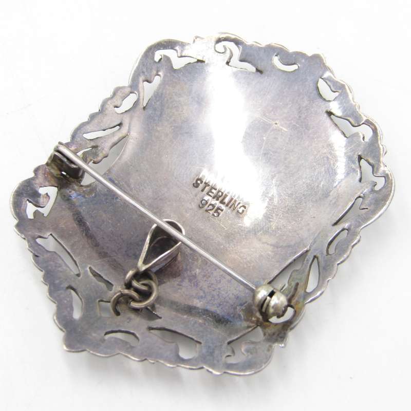 Vintage Siam Sterling silver jewellery box with jewellery