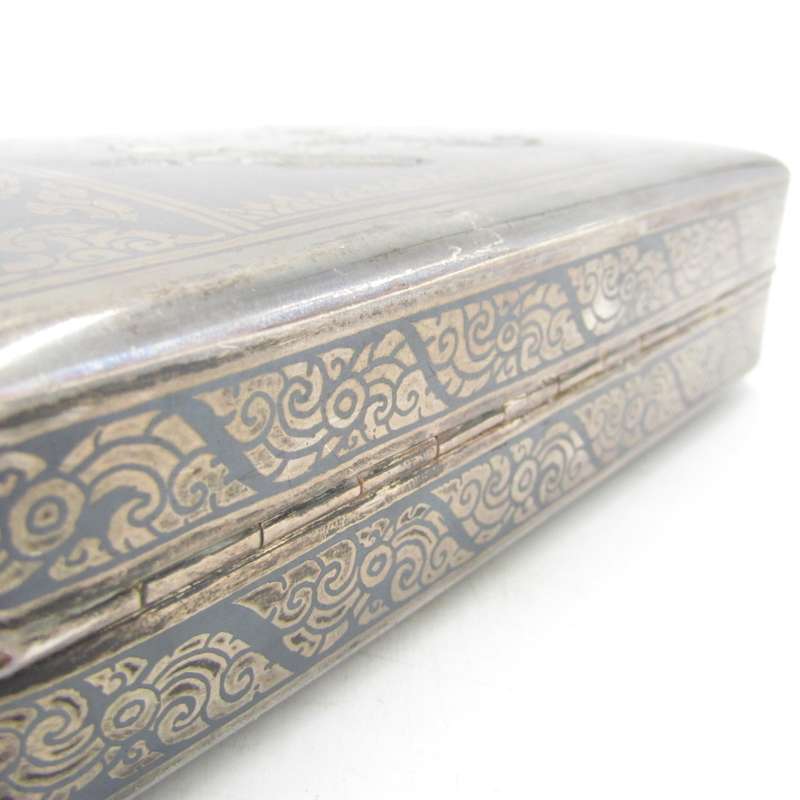 Vintage Siam Sterling silver jewellery box with jewellery