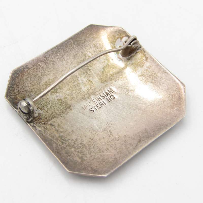 Vintage Siam Sterling silver jewellery box with jewellery