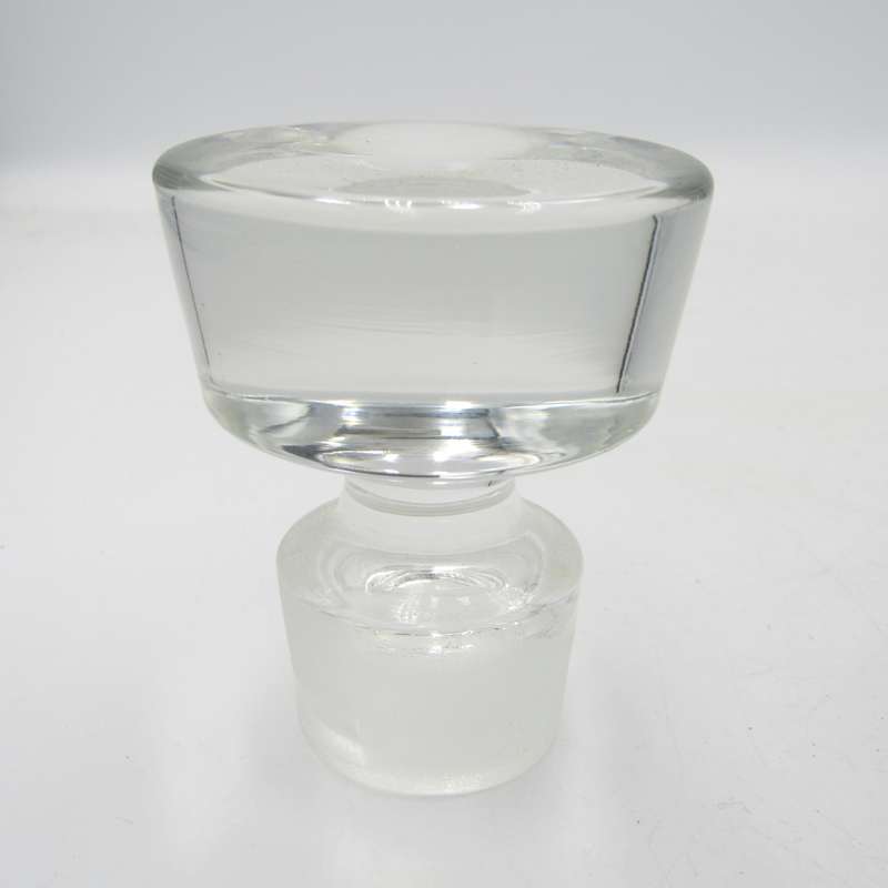 Vintage handmade glass decanter with lid