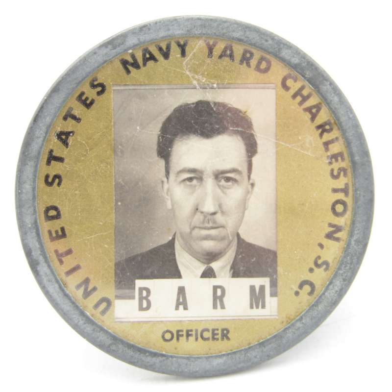 Lot of 3 WW2 US Navy Yard worker ID badges of F.H Smith - British Admiralty officer