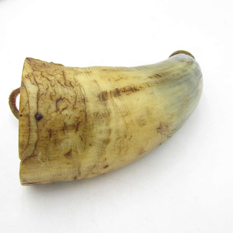 Antique Black powder gun powder horn