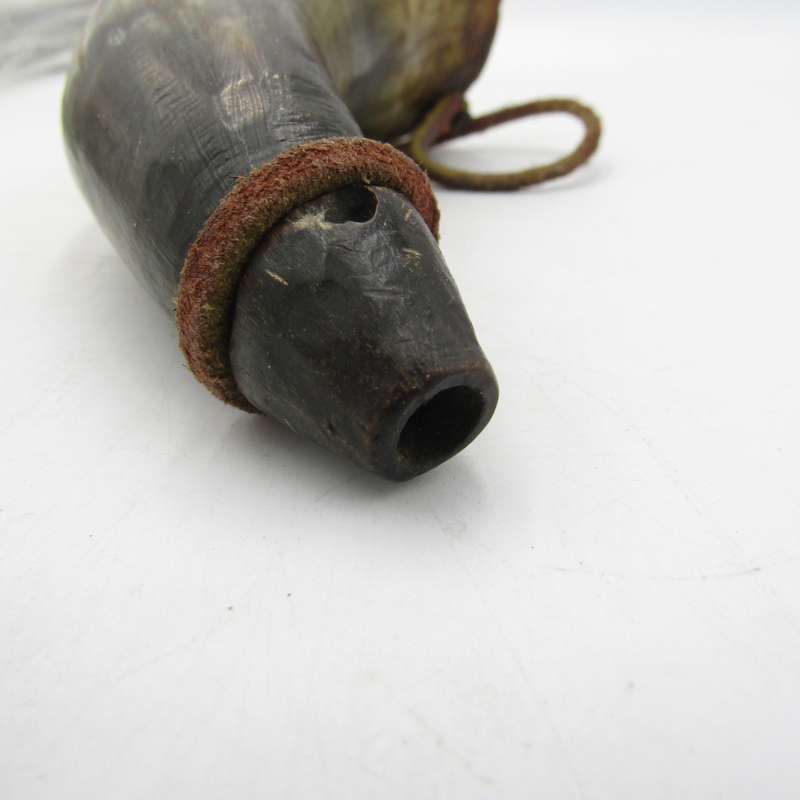 Antique Black powder gun powder horn