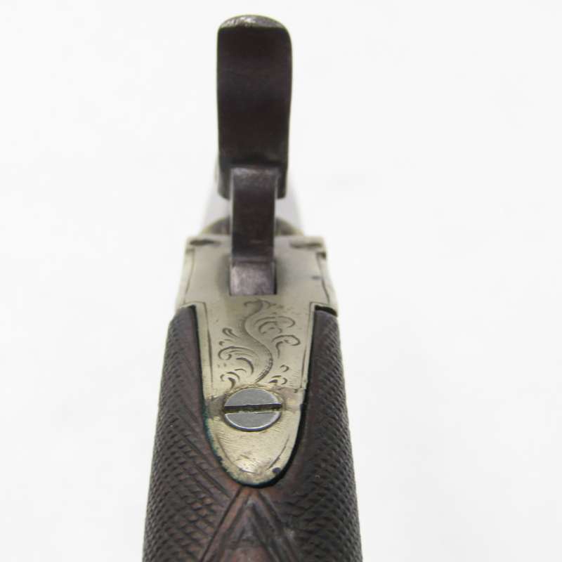 Antique muzzleloader percussion cap pocket pistol with markings