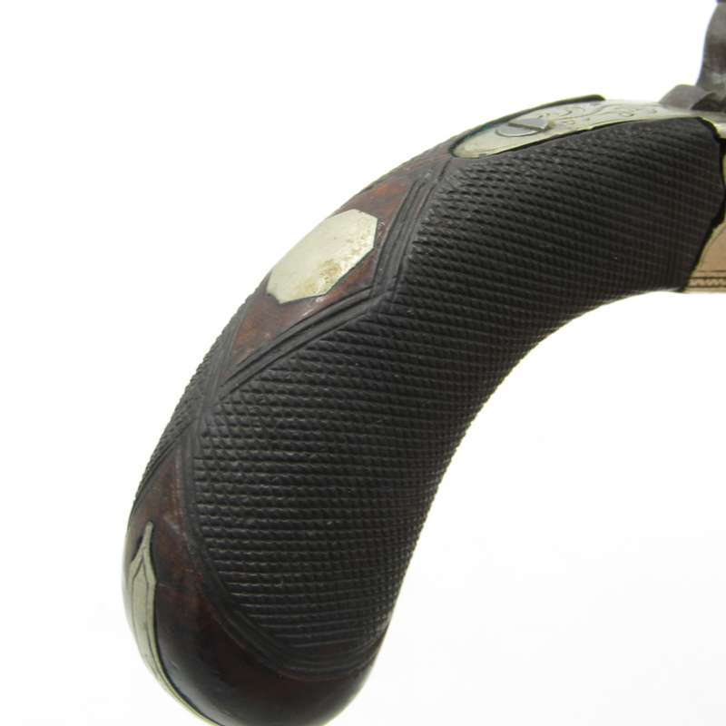 Antique muzzleloader percussion cap pocket pistol with markings
