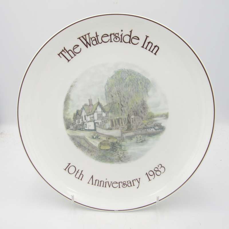 The Waterside Inn 10th Anniversary 1983 plate by Wedgwood
