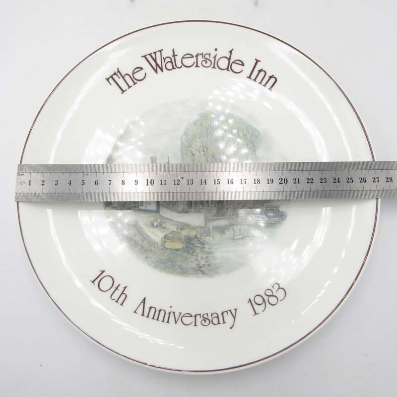 The Waterside Inn 10th Anniversary 1983 plate by Wedgwood