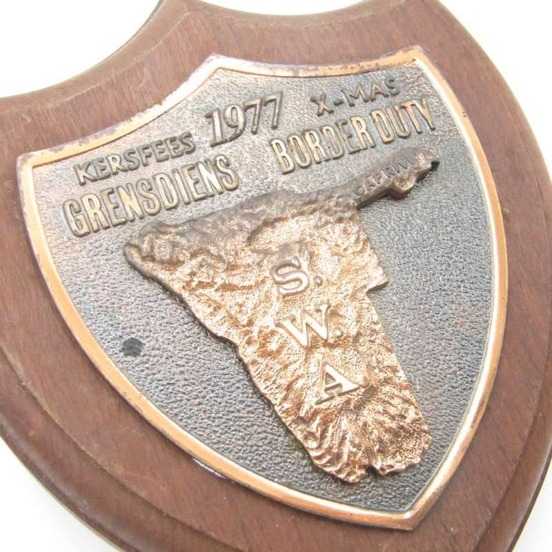 1977 South West Africa Border duty Christmas plaque